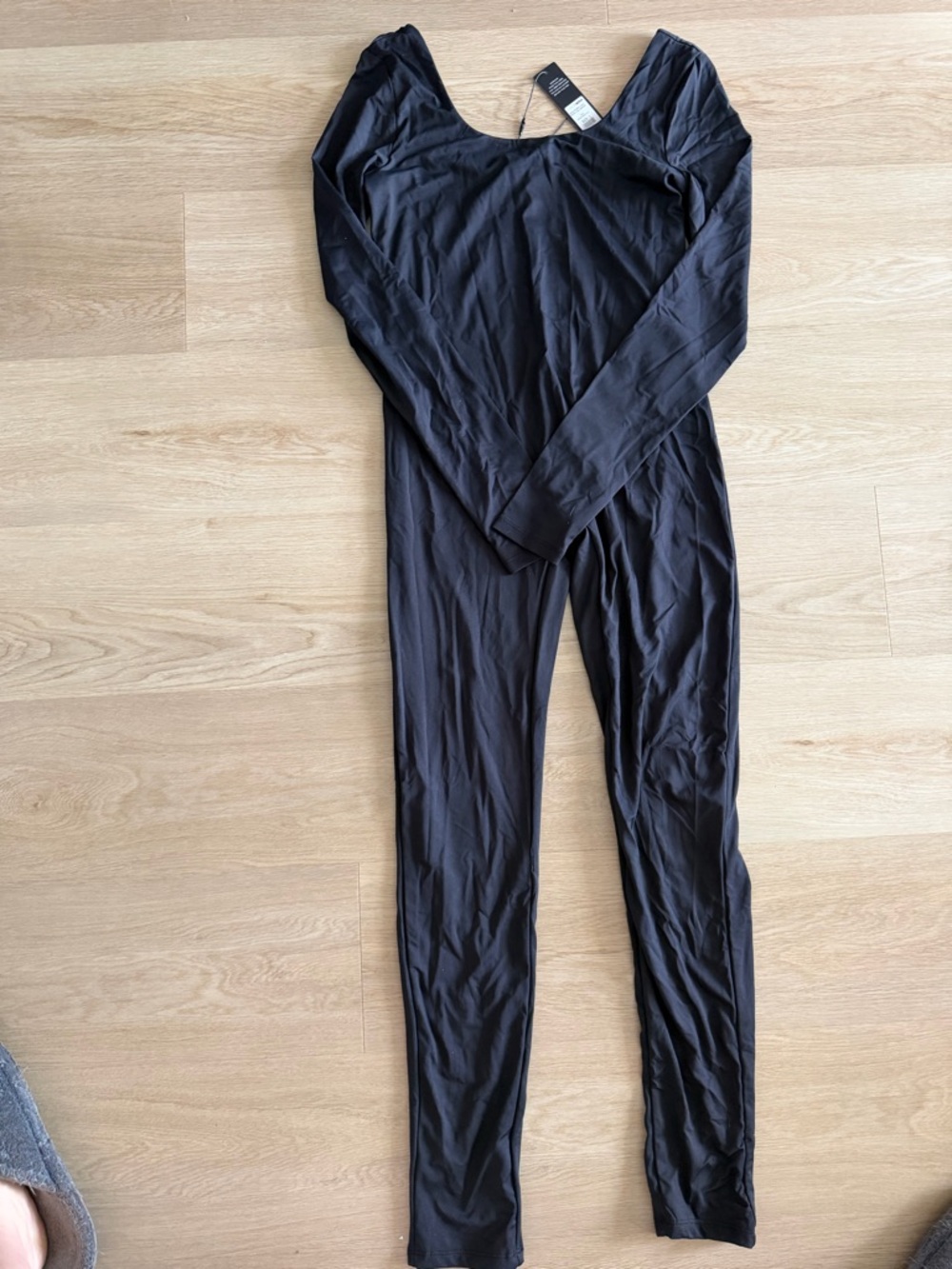 Fashion Nova Black Long-Sleeve Jumpsuit